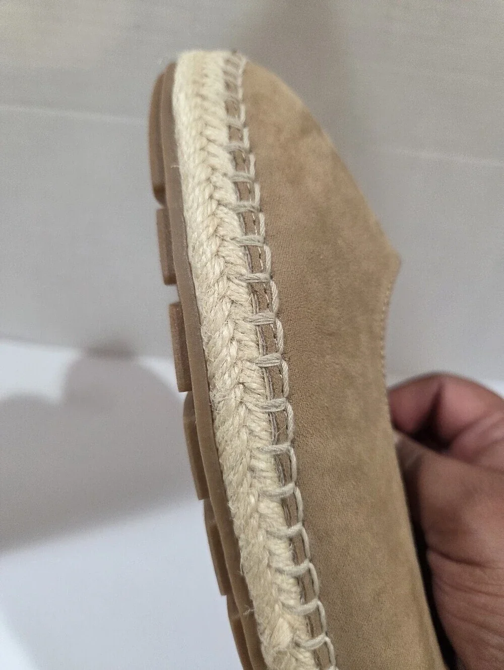 Esprit Women’s Suede Espadrille Flats in Brown 8 .